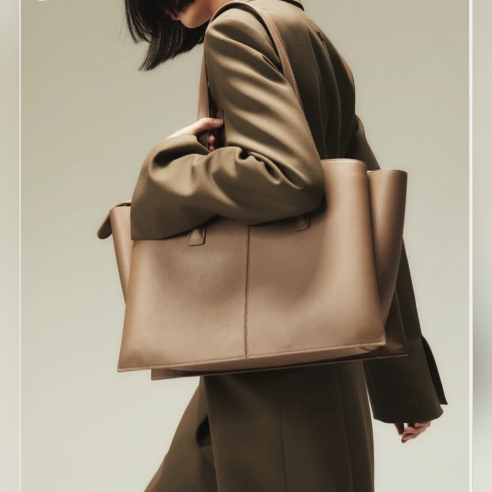 Freja New York Paloma Taupe Tote Office Laptop Bag Purse NEW $368